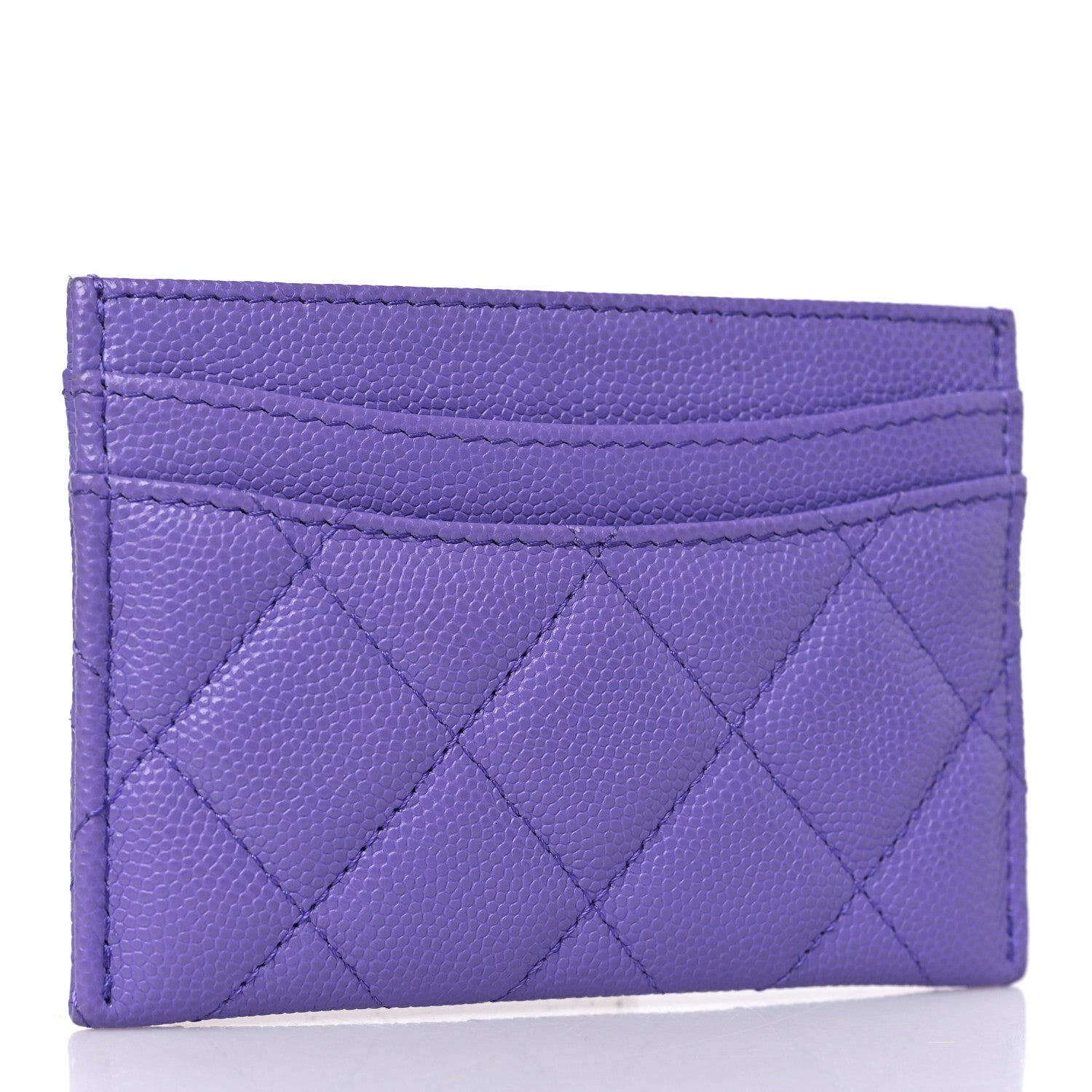 Chanel Caviar Quilted Card Holder Purple 3 of 9