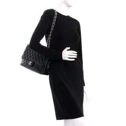 Chanel Caviar Quilted Jumbo Single Flap Black 3 of 11