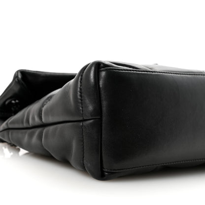 Saint Laurent Lambskin Quilted Monogram Monochrome Small Loulou Puffer Chain Satchel Black 10 of 12