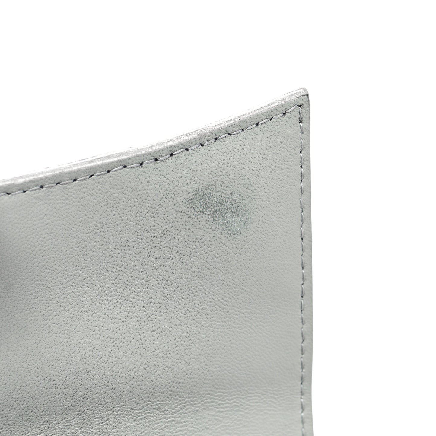 Sparkling Fabric XS Hourglass Wallet On Chain Silver