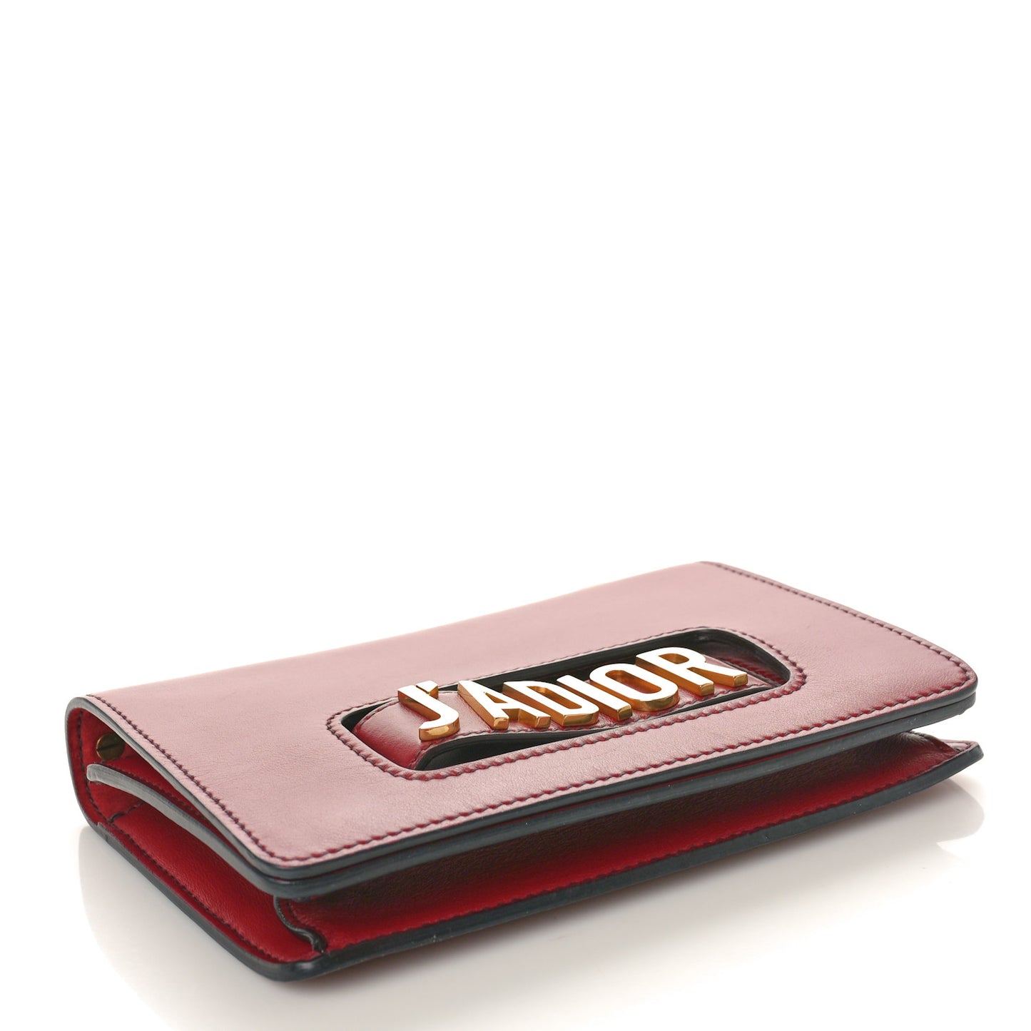 Calfskin J'Adior Chain Flap Bag Red