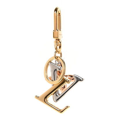 Louis Vuitton New Wave Bag Charm Key Holder Yellow Pink White Gold 1 of 5