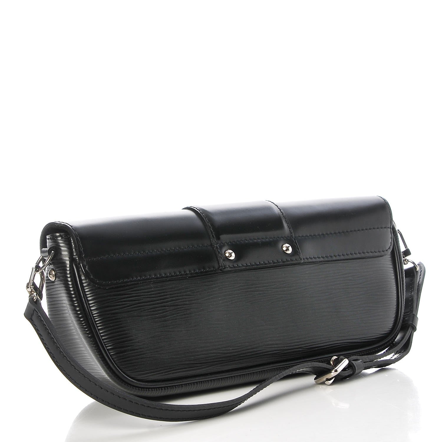 Louis Vuitton Epi Montaigne Clutch Black 3 of 7