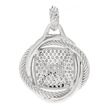 David Yurman Sterling Silver Diamond 32mm Large Infinity Pendant 3 of 4