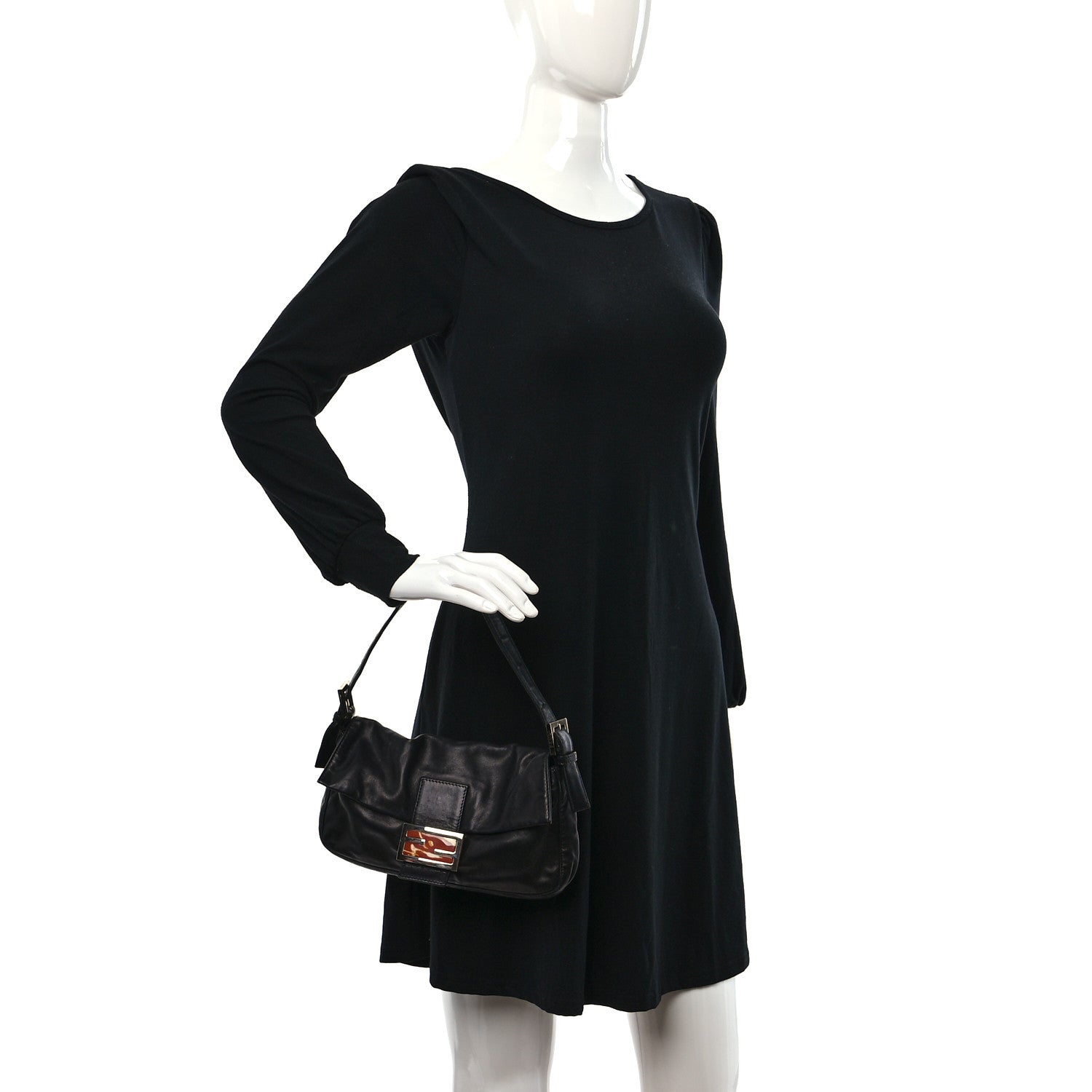 Fendi Nappa Baguette Black 3 of 11