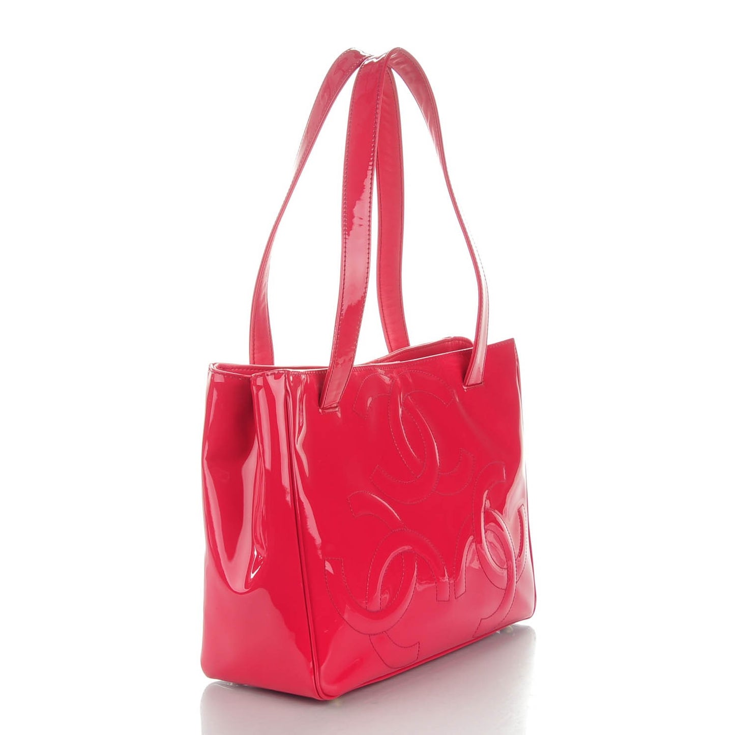 Patent CC Logo Tote Dark Pink