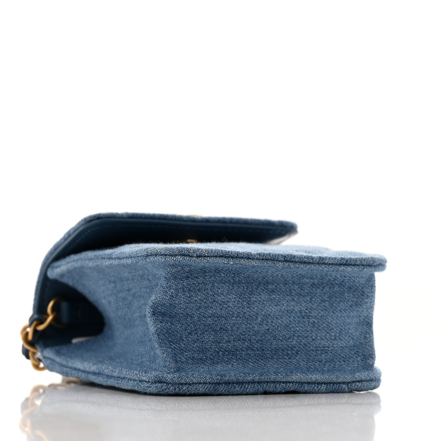 Chanel Denim Quilted Flap Mini Crossbody Blue 4 of 13