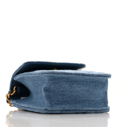 Chanel Denim Quilted Flap Mini Crossbody Blue 4 of 13