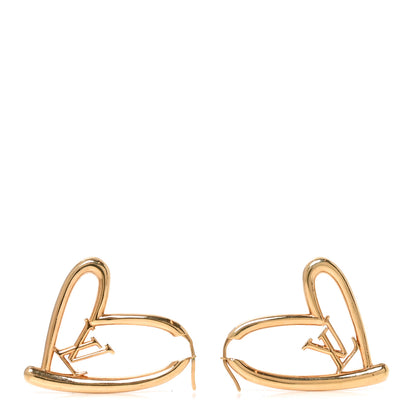 Louis Vuitton Metal Fall In Love Hoop Earrings GM Gold 1 of 4