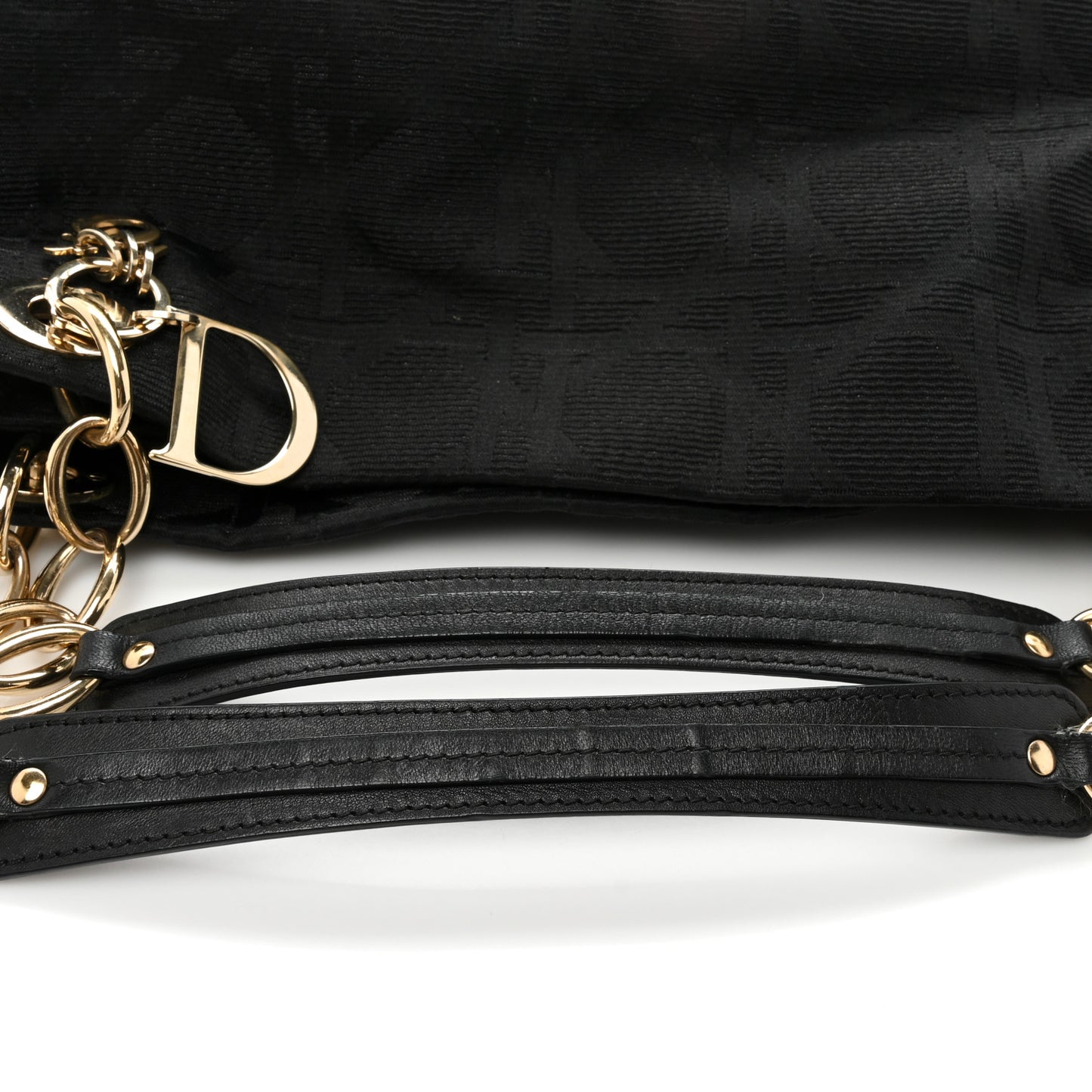 Canvas Cannage East West Tote Black