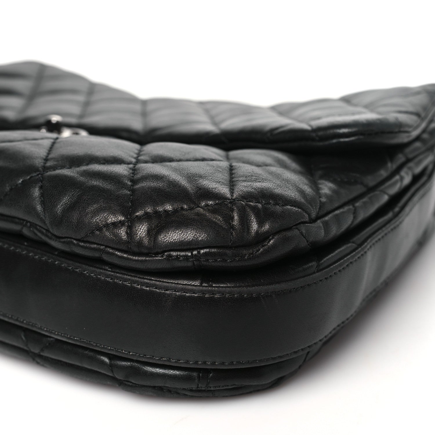 Chanel Lambskin Quilted Chanel 3 Maxi Flap Bag Black 9 of 9