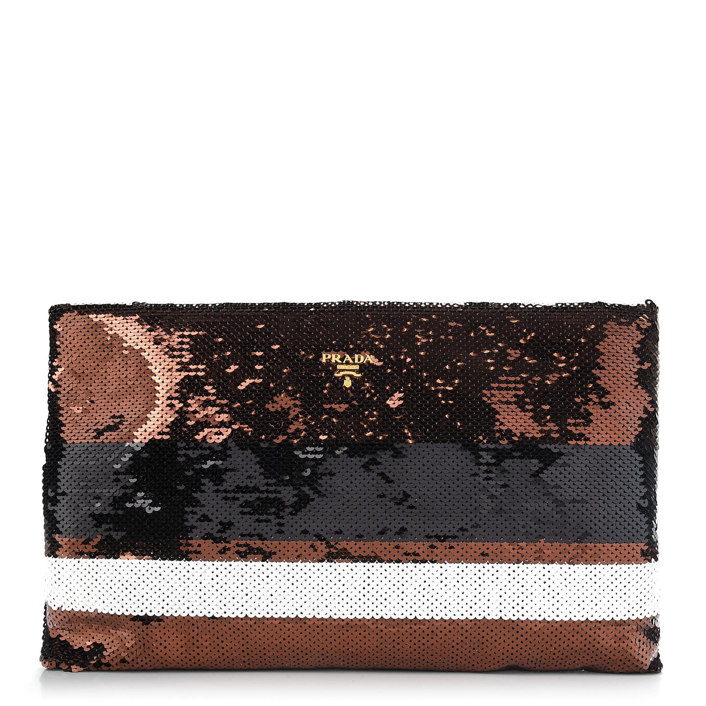 Sequin Stripe Clutch Multicolor