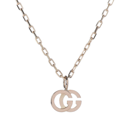 Gucci 18K Yellow Gold Blue Topaz Running G Pendant Necklace 4 of 6