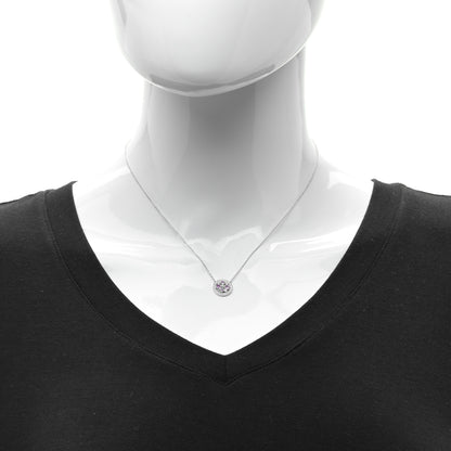 Tiffany Platinum Diamond Pink Sapphire Cobblestone Pendant Necklace 2 of 7