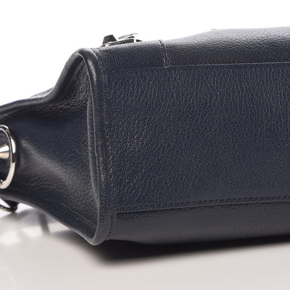 Balenciaga Chevre Silver Metallic Edge Hardware S City Bleu Nuit Dark Sea 9 of 10