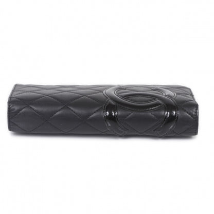 Chanel Calfskin Quilted Cambon Yen Wallet Black 4 of 12