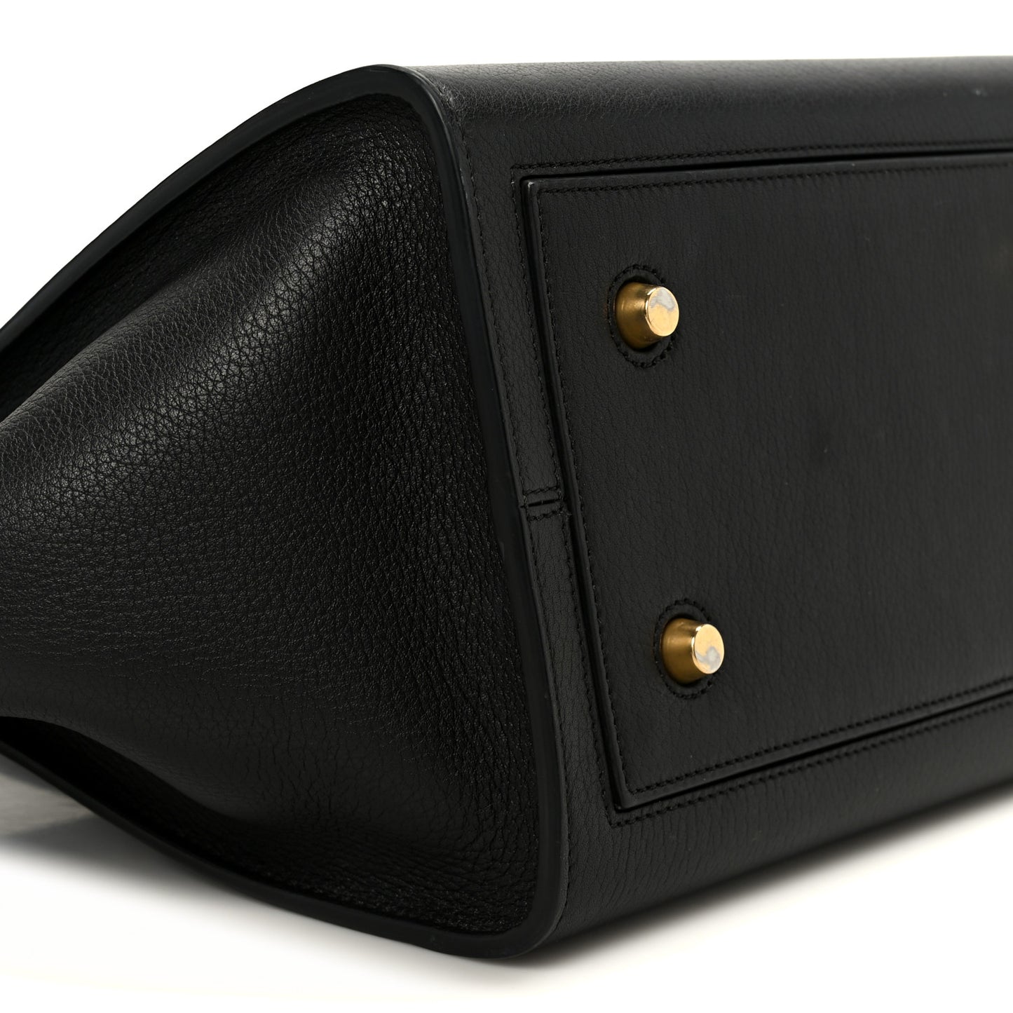 Crisped Calfskin Mini Tie Knot Tote Black