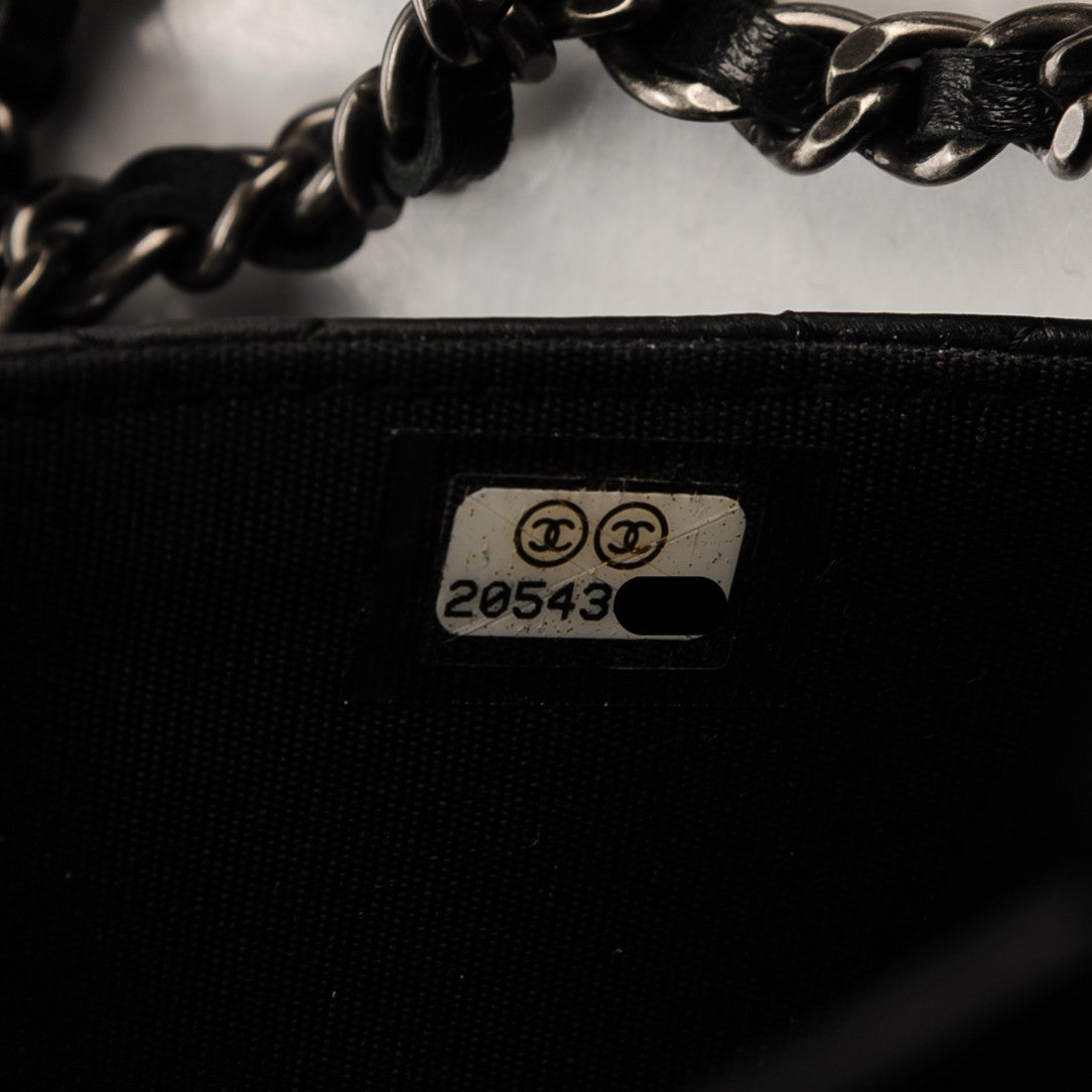 Chanel Lambskin Quilted Boy Wallet On Chain WOC Black 7 of 9