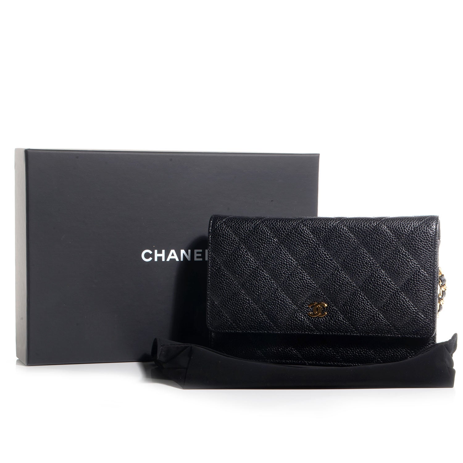 Chanel Caviar Quilted Wallet on Chain Black 9 of 9