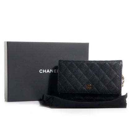 Chanel Caviar Quilted Wallet on Chain Black 9 of 9