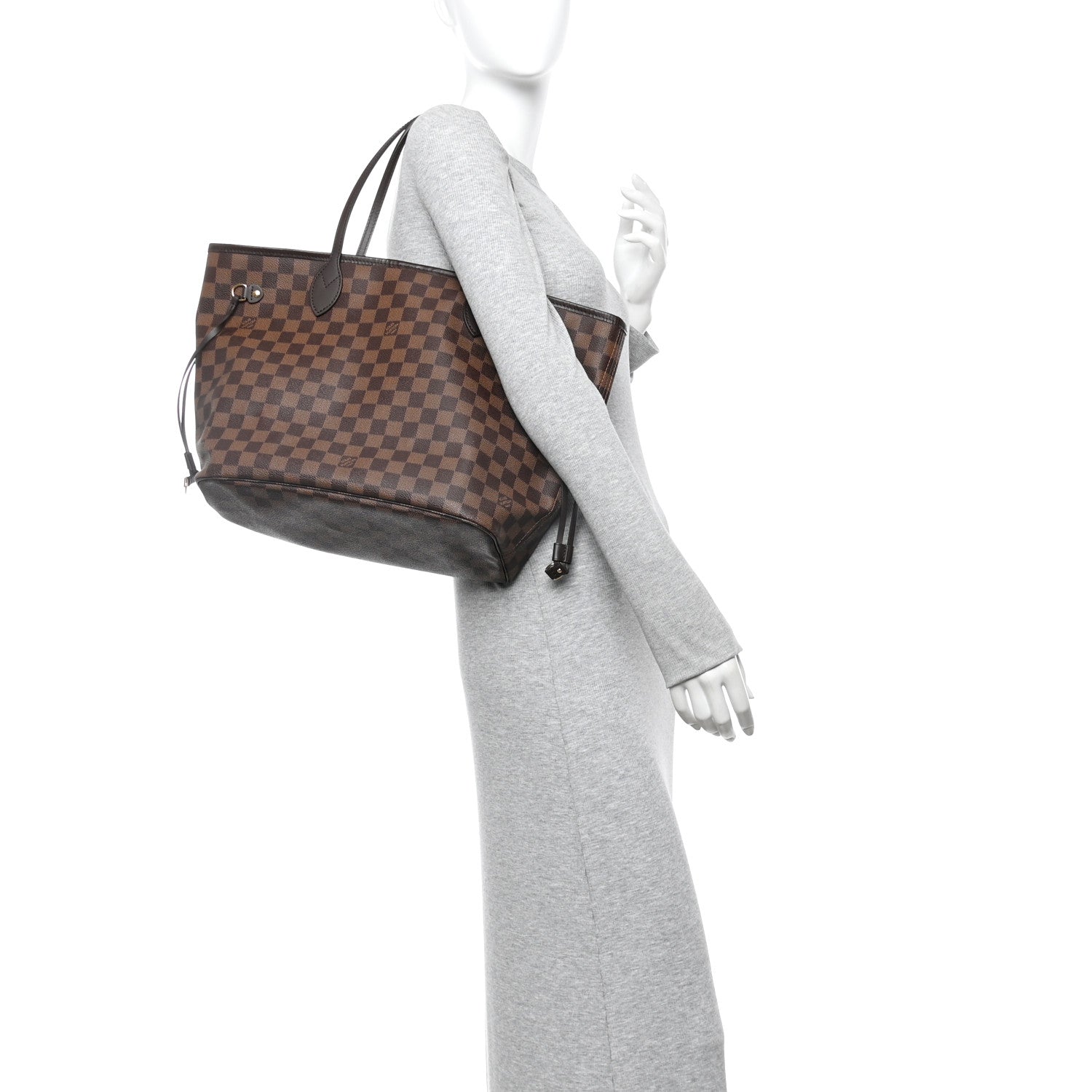 Louis Vuitton Damier Ebene Neo Neverfull MM Rose Ballerine 2 of 16