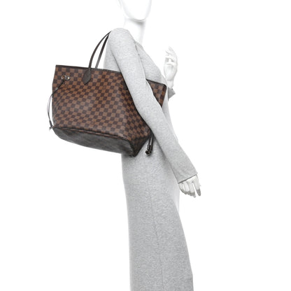 Louis Vuitton Damier Ebene Neo Neverfull MM Rose Ballerine 2 of 16