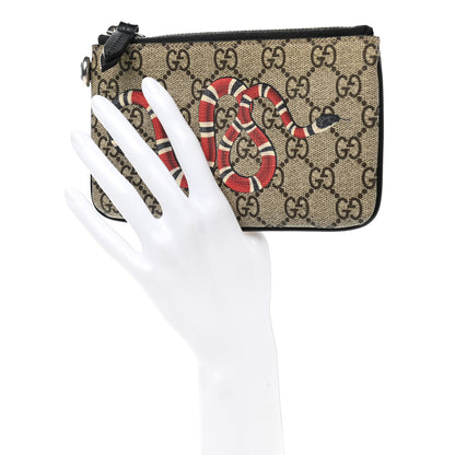 Gucci GG Supreme Monogram Kingsnake Zip Pouch Black 2 of 7