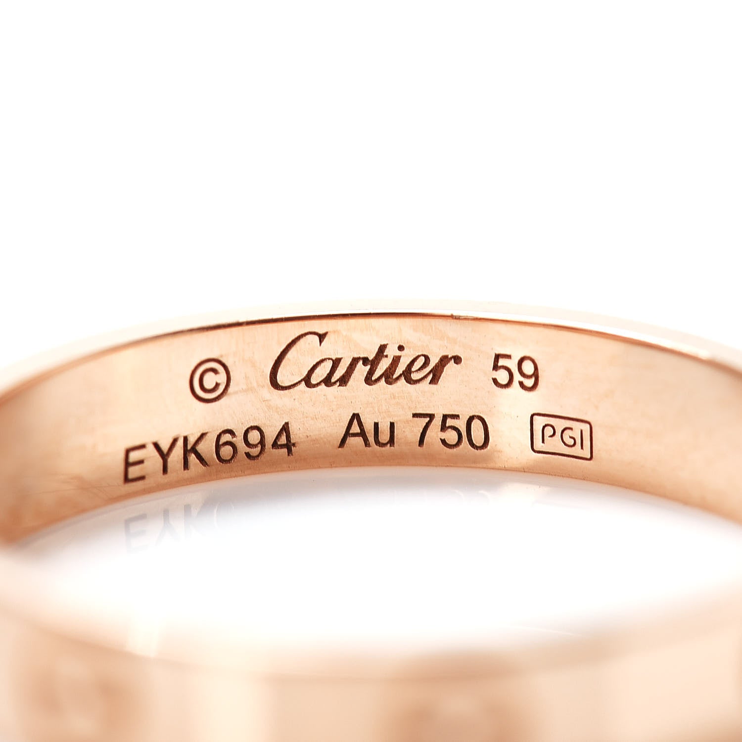 Cartier 18K Pink Gold 3.5mm LOVE Wedding Band Ring 59 8.75 4 of 5
