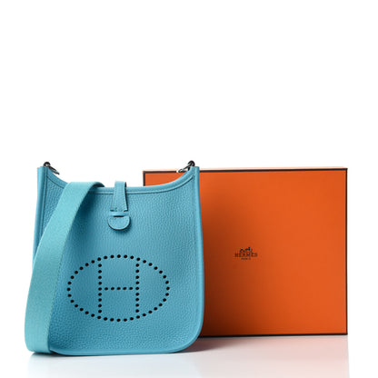Hermes Taurillon Clemence Evelyne TPM Bleu Du Nord 11 of 11