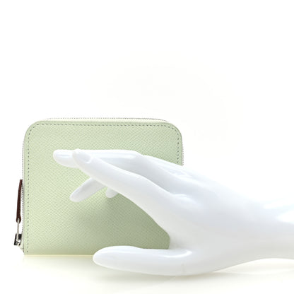 Hermes Epsom Silk'In Compact Wallet Vert Fizz 2 of 8