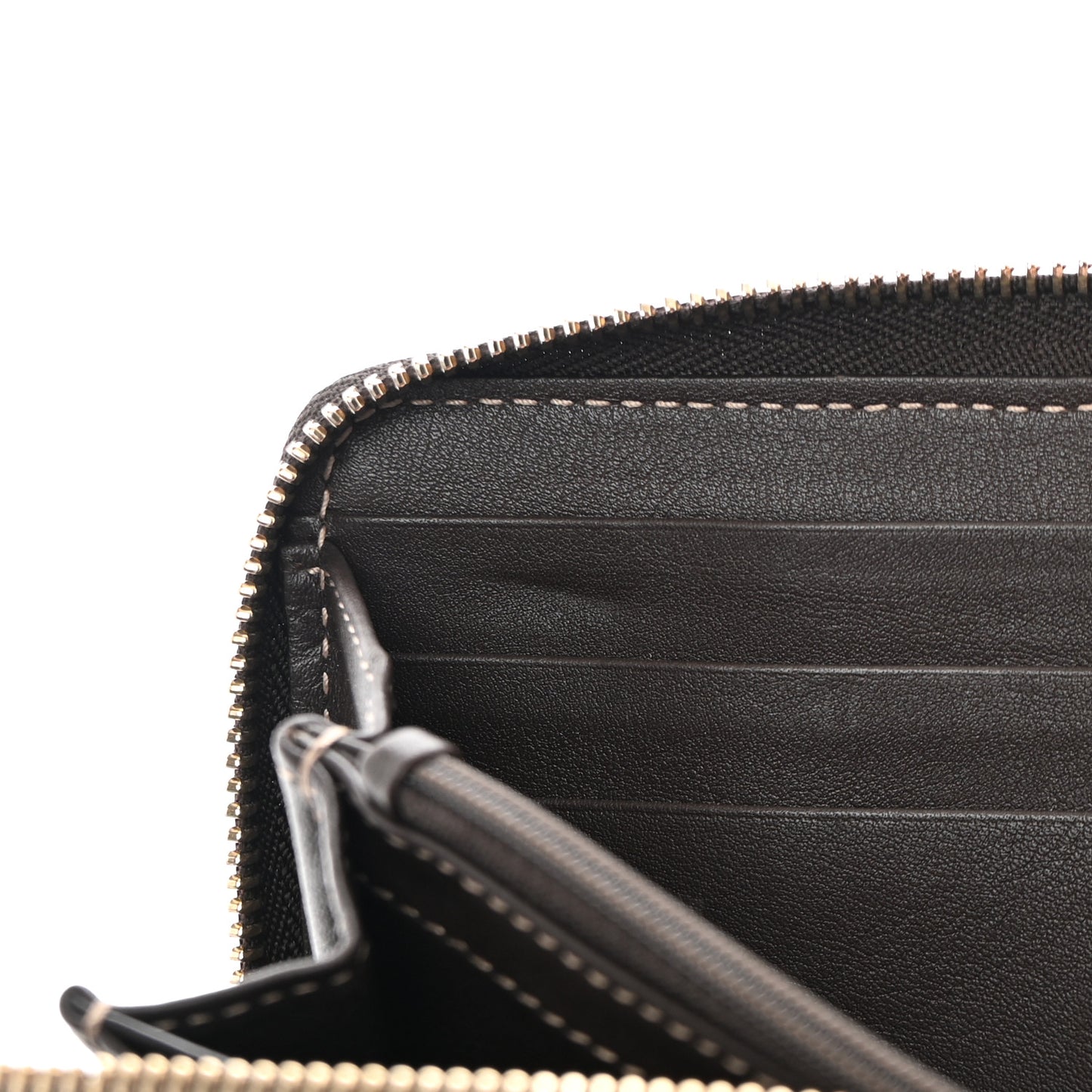 Monogram Margaux Calfskin Lovely Zip Around Wallet Beige Ebony Cocoa