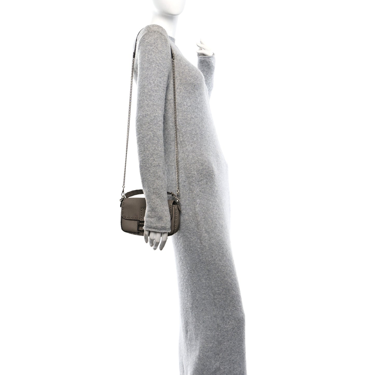 Cuoio Roma Sellerissima Nappa Sintetica Tape Stitch Mini Baguette Corda