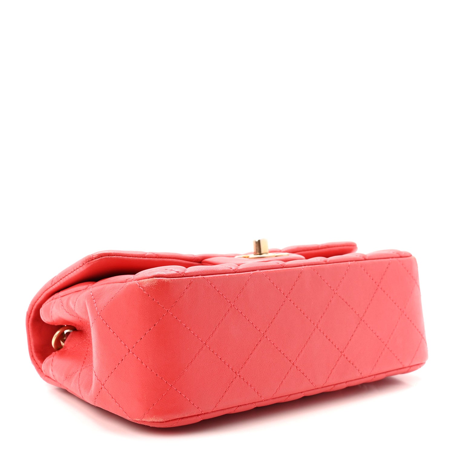 Chanel Lambskin Quilted Mini Rectangular Flap Red 4 of 10
