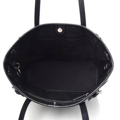 Christian Dior Coated Canvas Cannage Medium Panarea Tote Black 5 of 14