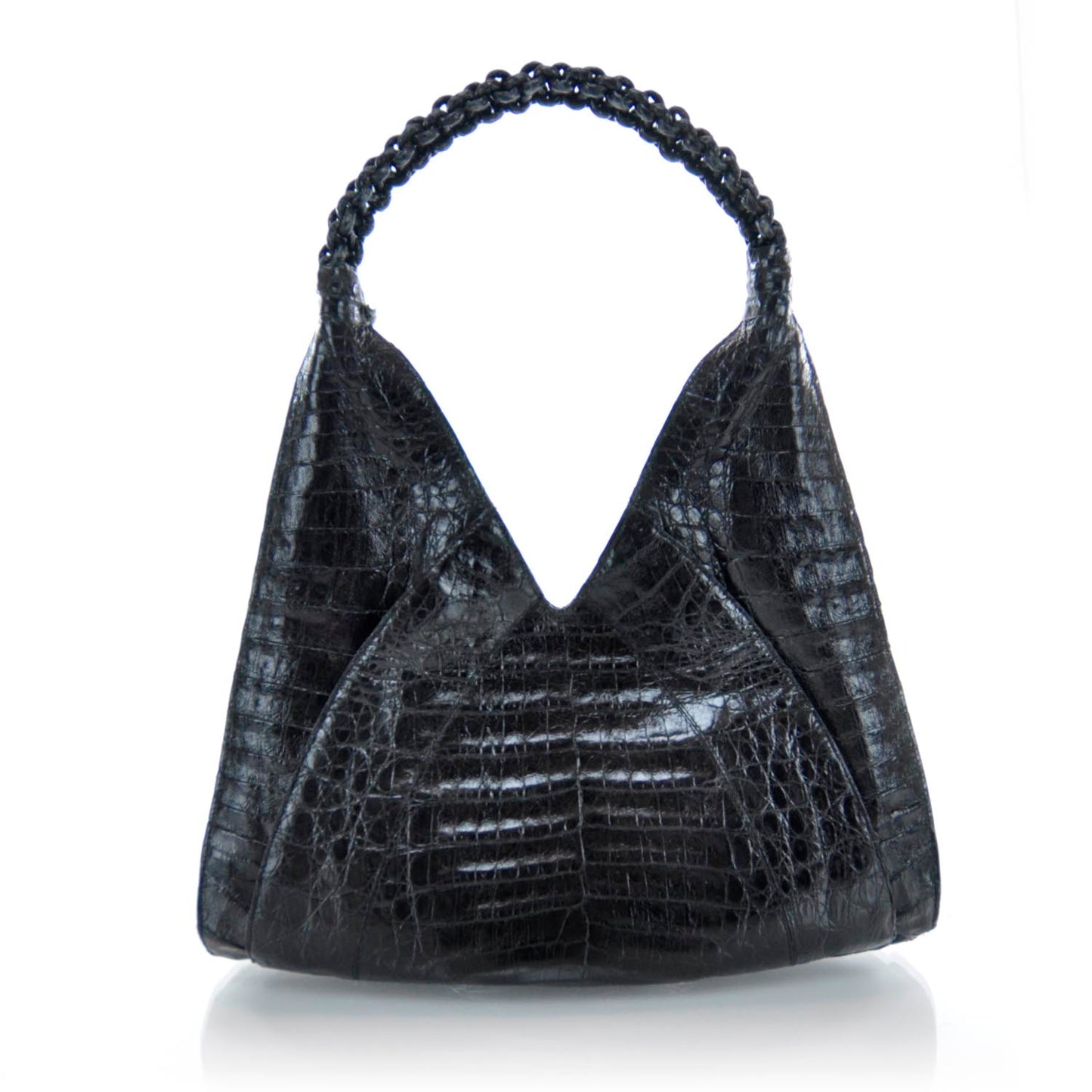 Crocodile Hobo Black