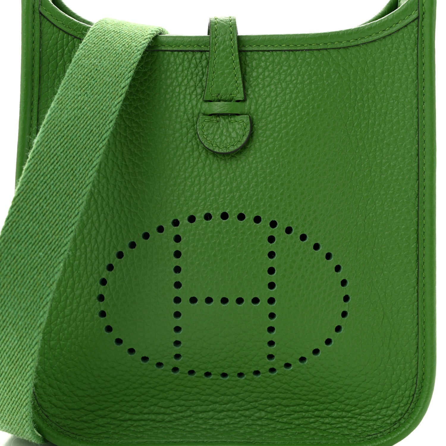 Hermes Taurillon Clemence Amazone Evelyne TPM Vert Yucca 8 of 11