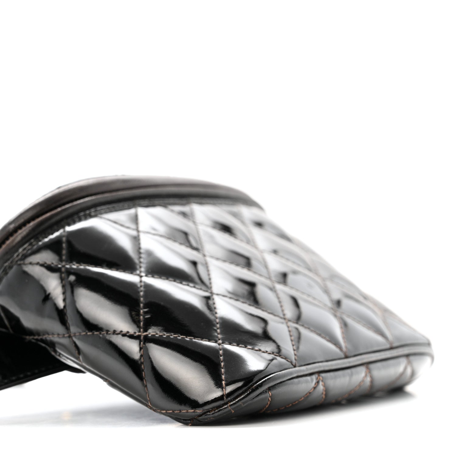 Chanel Patent Calfskin Quilted Waist Belt Bag 70 28 Black 10 of 14