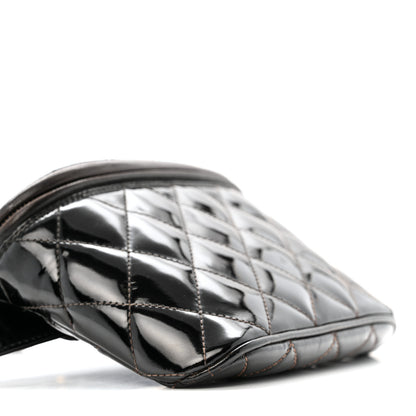 Chanel Patent Calfskin Quilted Waist Belt Bag 70 28 Black 10 of 14