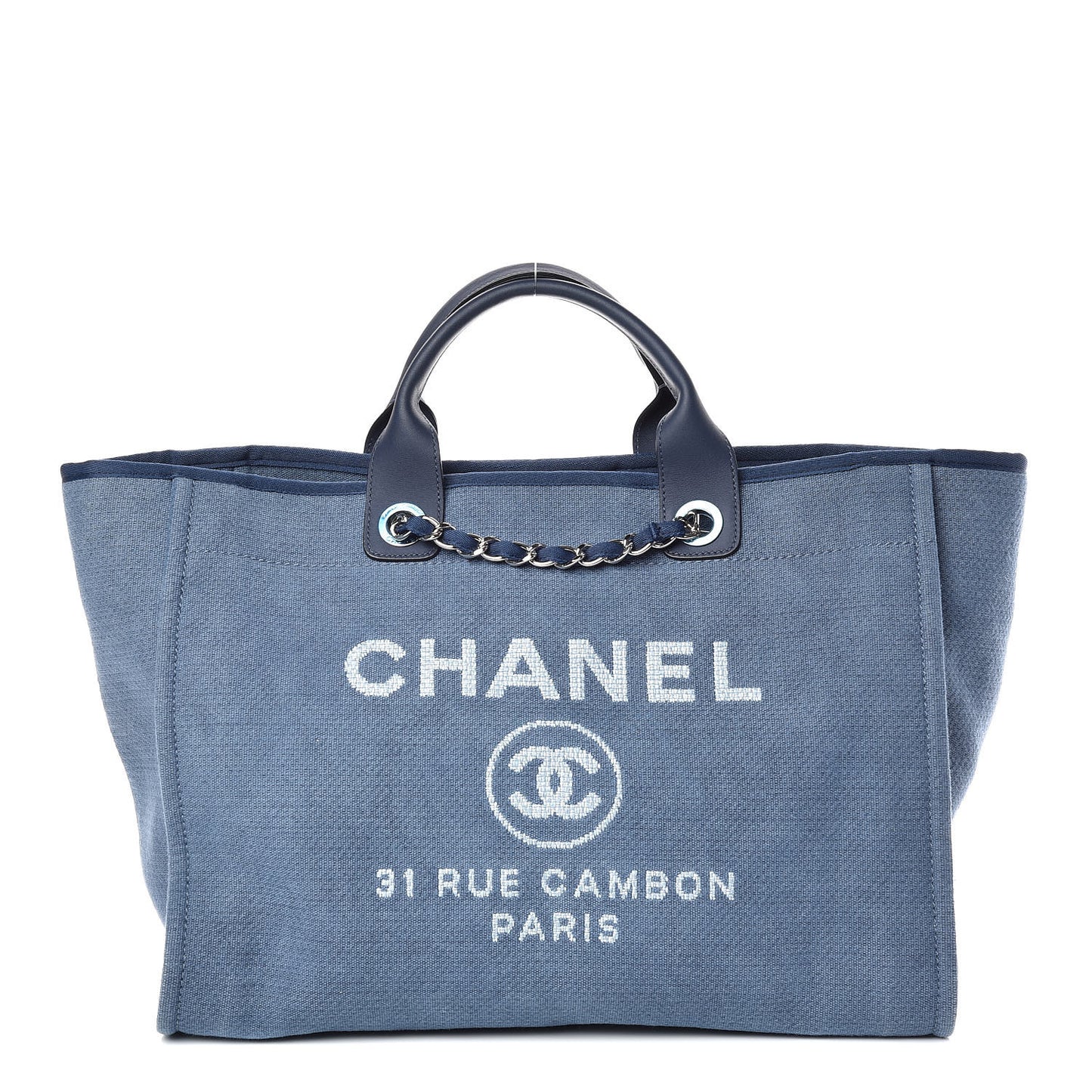 Canvas Large Deauville Tote Blue