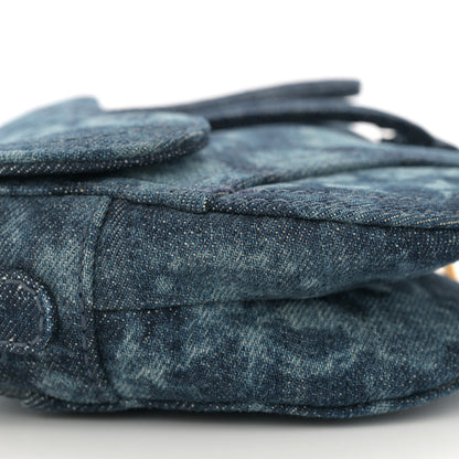 Christian Dior Denim Tie Dye Mini Saddle Bag Blue 8 of 10