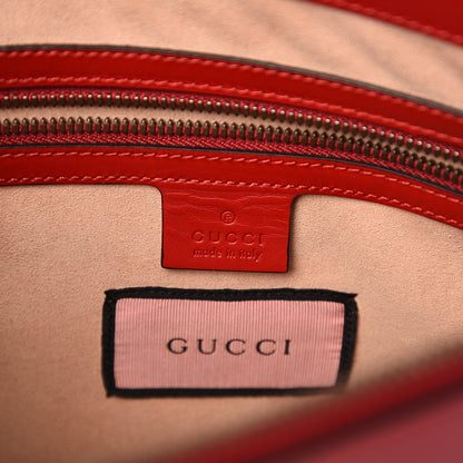 Gucci Calfskin Diamond GG Messenger Bag Red 5 of 10