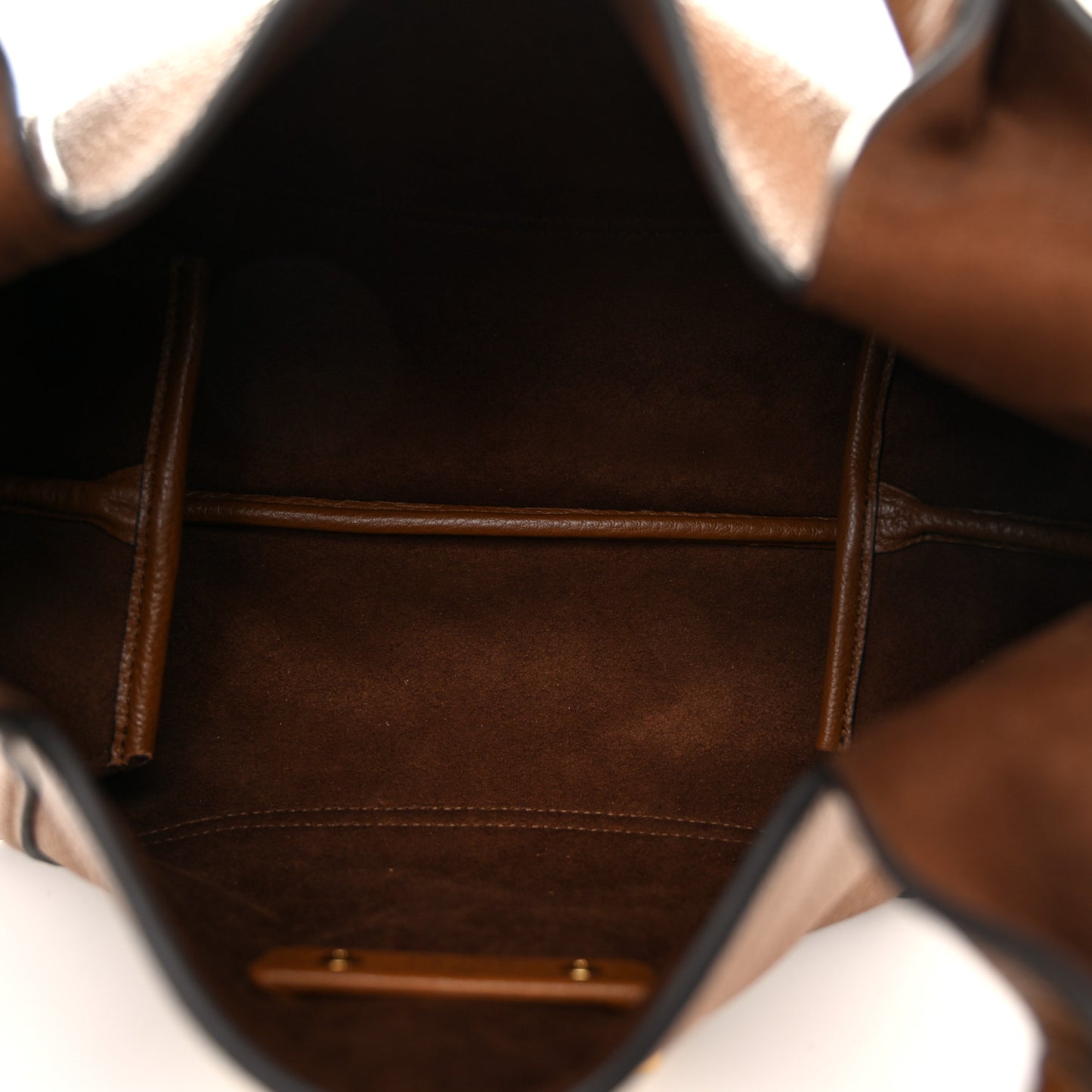 Grained Calfskin Softbit Maxi Shoulder Bag Brown