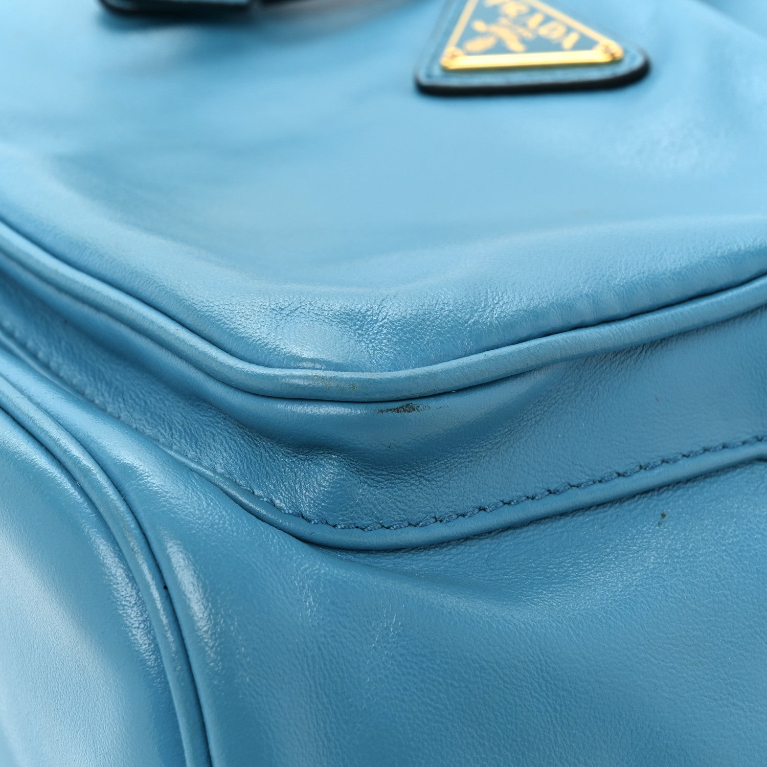 Prada Light Calfskin Saffiano Mini Bucket Crossbody Bag Voyage 10 of 14