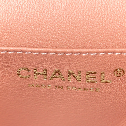 Chanel Lambskin Flat Quilted Knock On Wood Large Vanity Case Beige 6 of 10