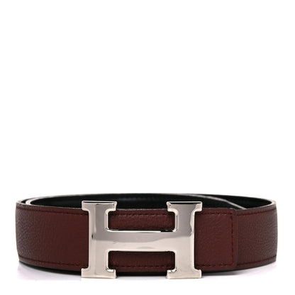 Hermes Box Togo 32mm H Belt 65 Black Rouge H 1 of 6