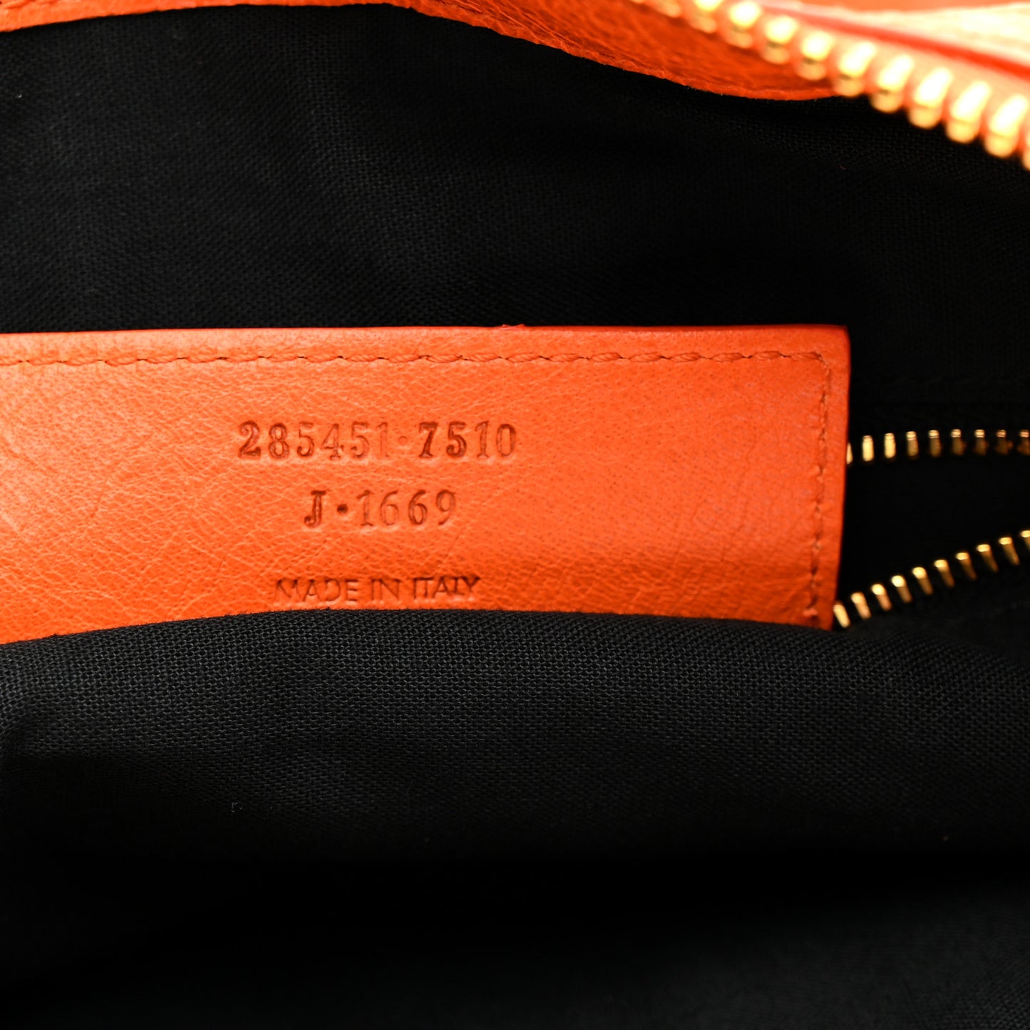Agneau Giant 12 Gold Hardware Work Tangerine