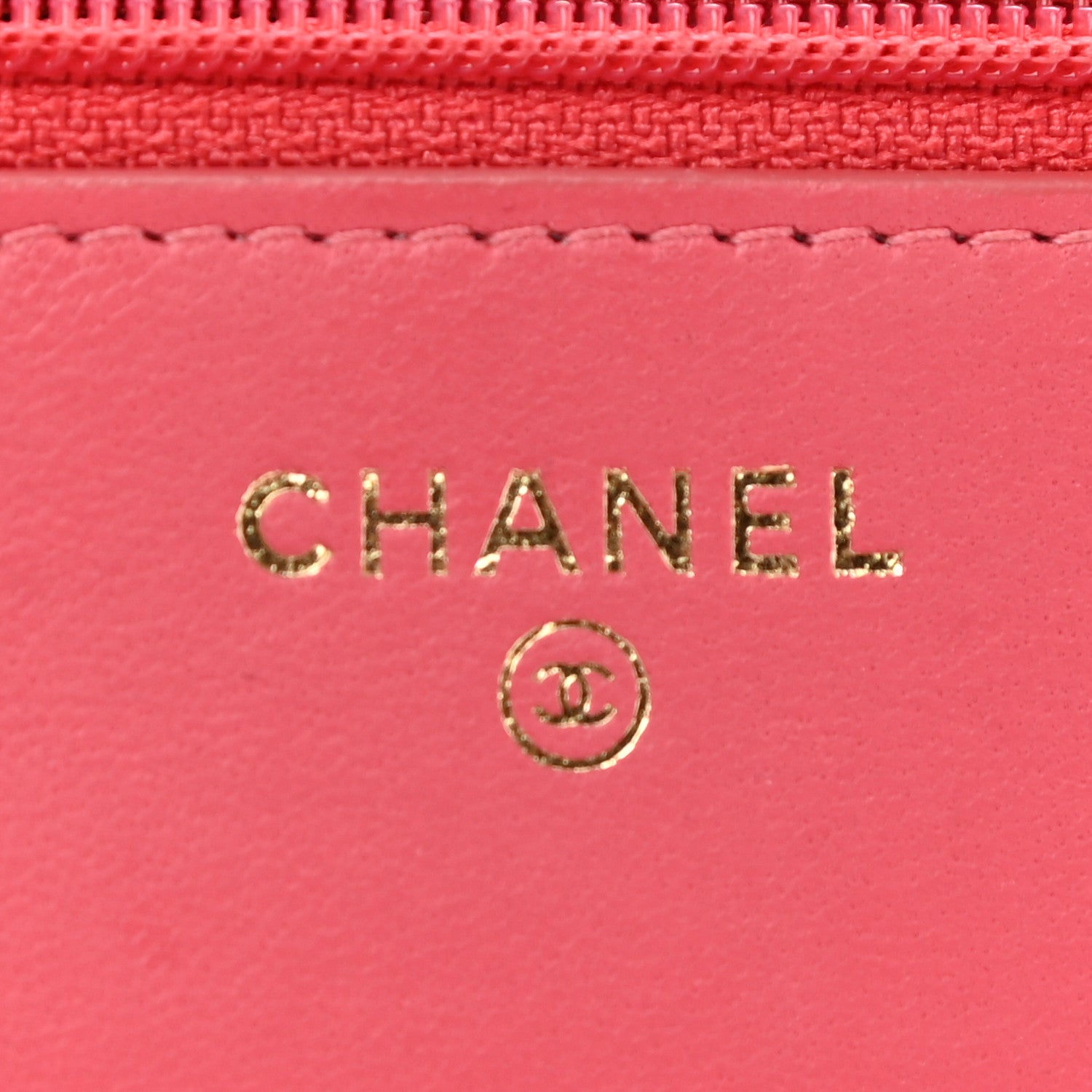 Chanel Lambskin Quilted Trendy CC Wallet On Chain WOC Bright Pink 6 of 10