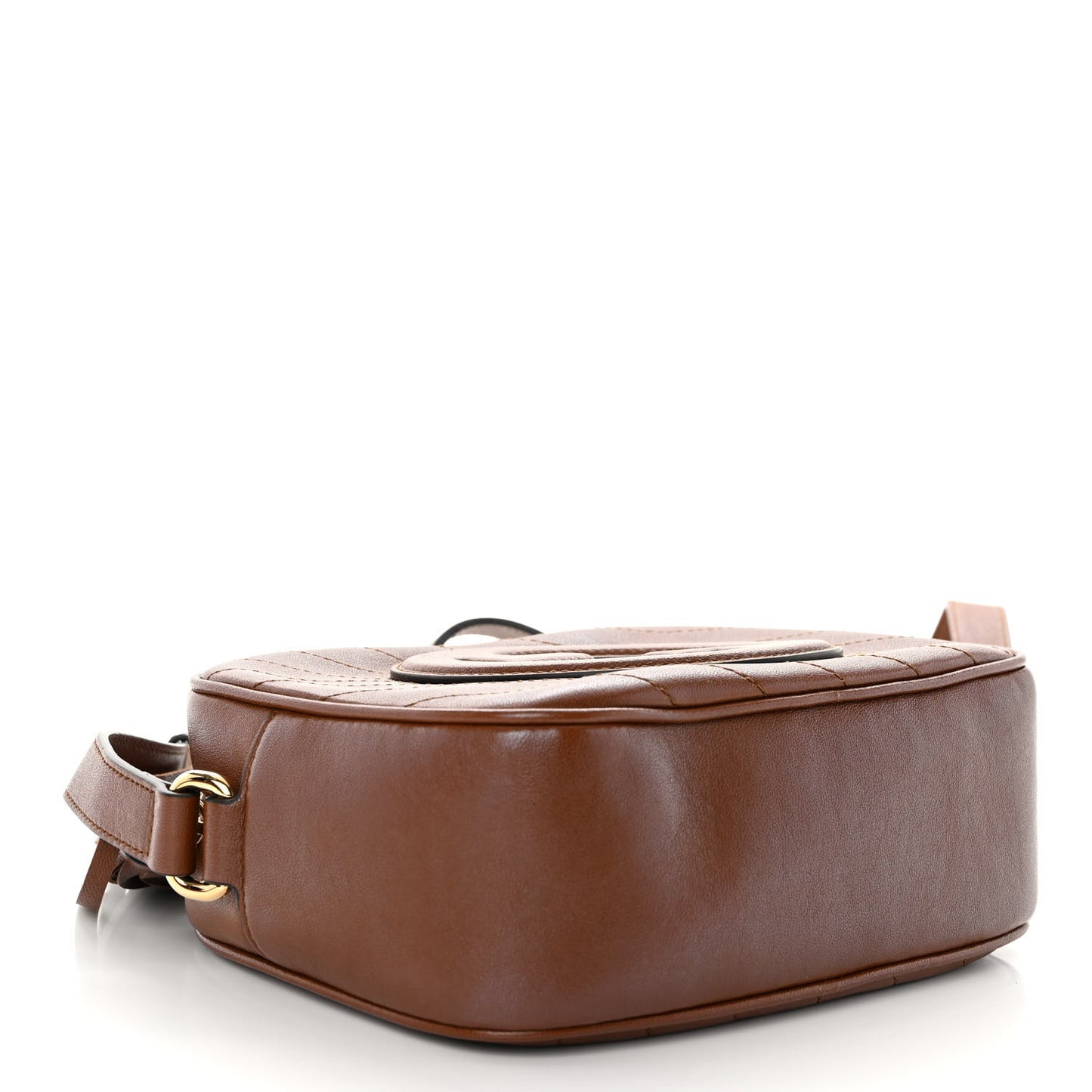 Sakai Be Green Calfskin Diagonal Stitched Small Blondie Shoulder Bag Cuir