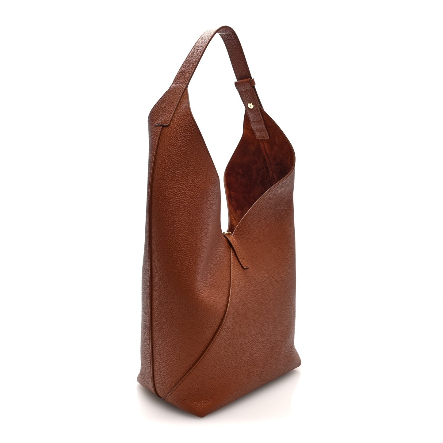 Grained Calfskin V Hobo Cognac