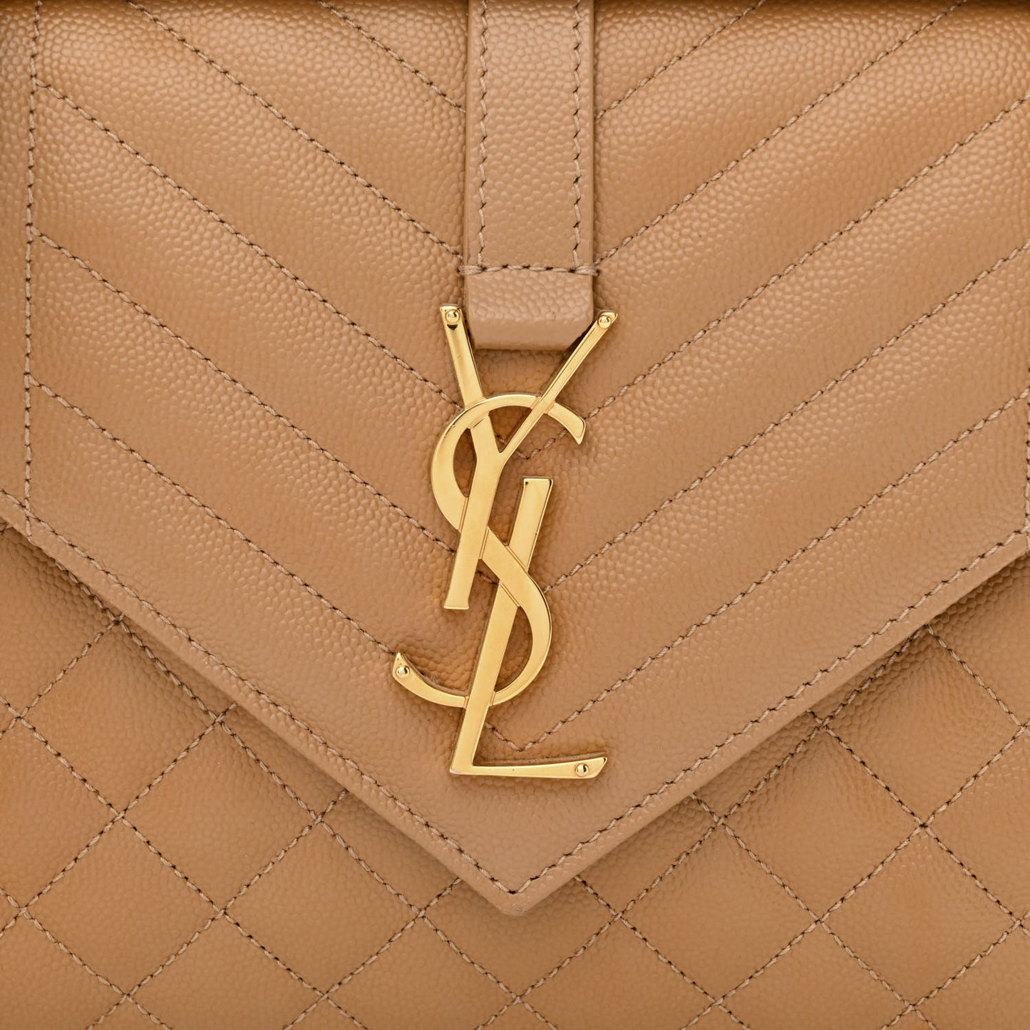 Grain De Poudre Textured Mixed Matelasse Medium Triquilt Monogram Satchel Cork